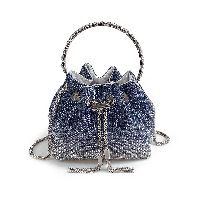Full-diamond bucket bag