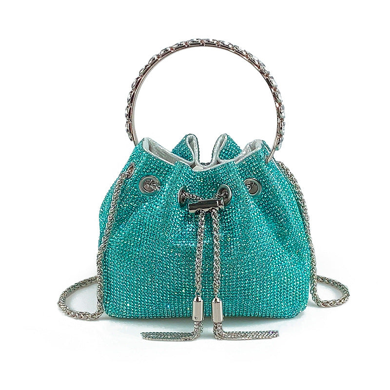 Full-diamond bucket bag