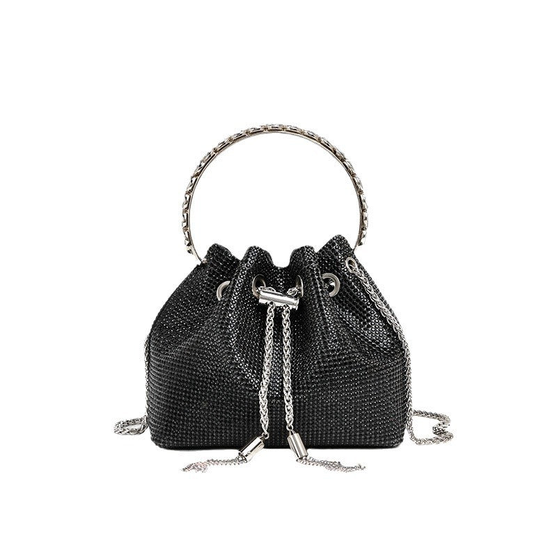 Full-diamond bucket bag