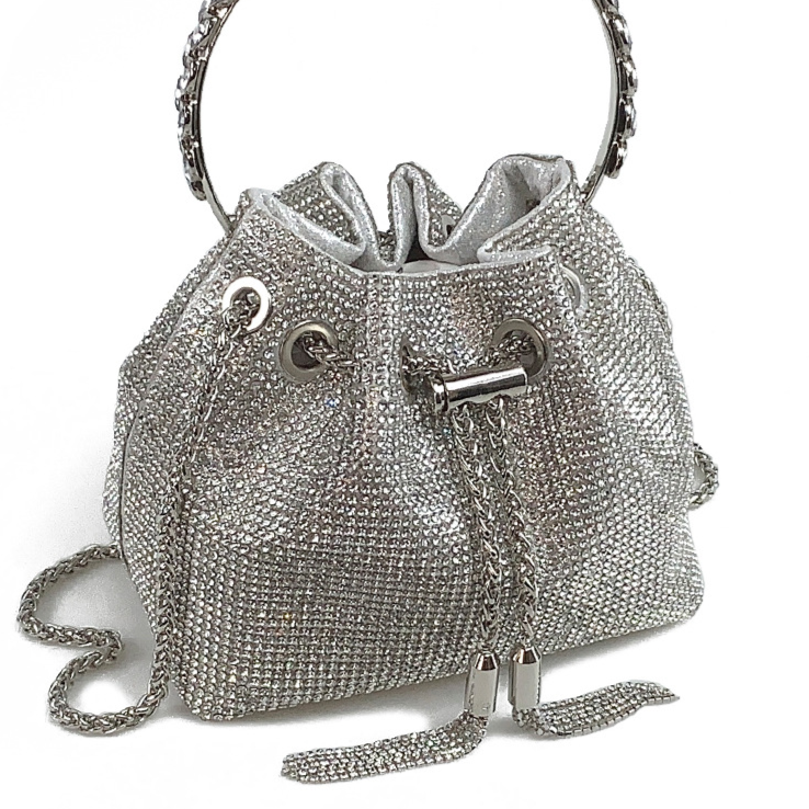 Full-diamond bucket bag