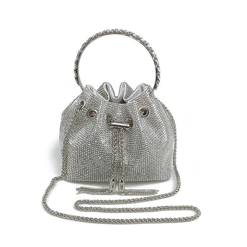 Full-diamond bucket bag