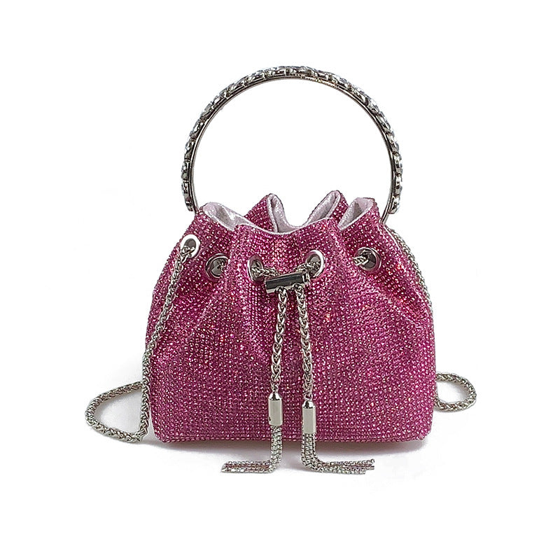 Full-diamond bucket bag